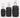 Jack Abrahams The Rova 3 Piece Water Resistant Textured Tarpaulin Roller Luggage Set